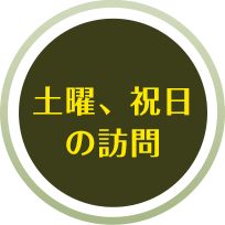 土曜、祝日の訪問