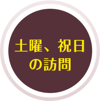 土曜、祝日の訪問